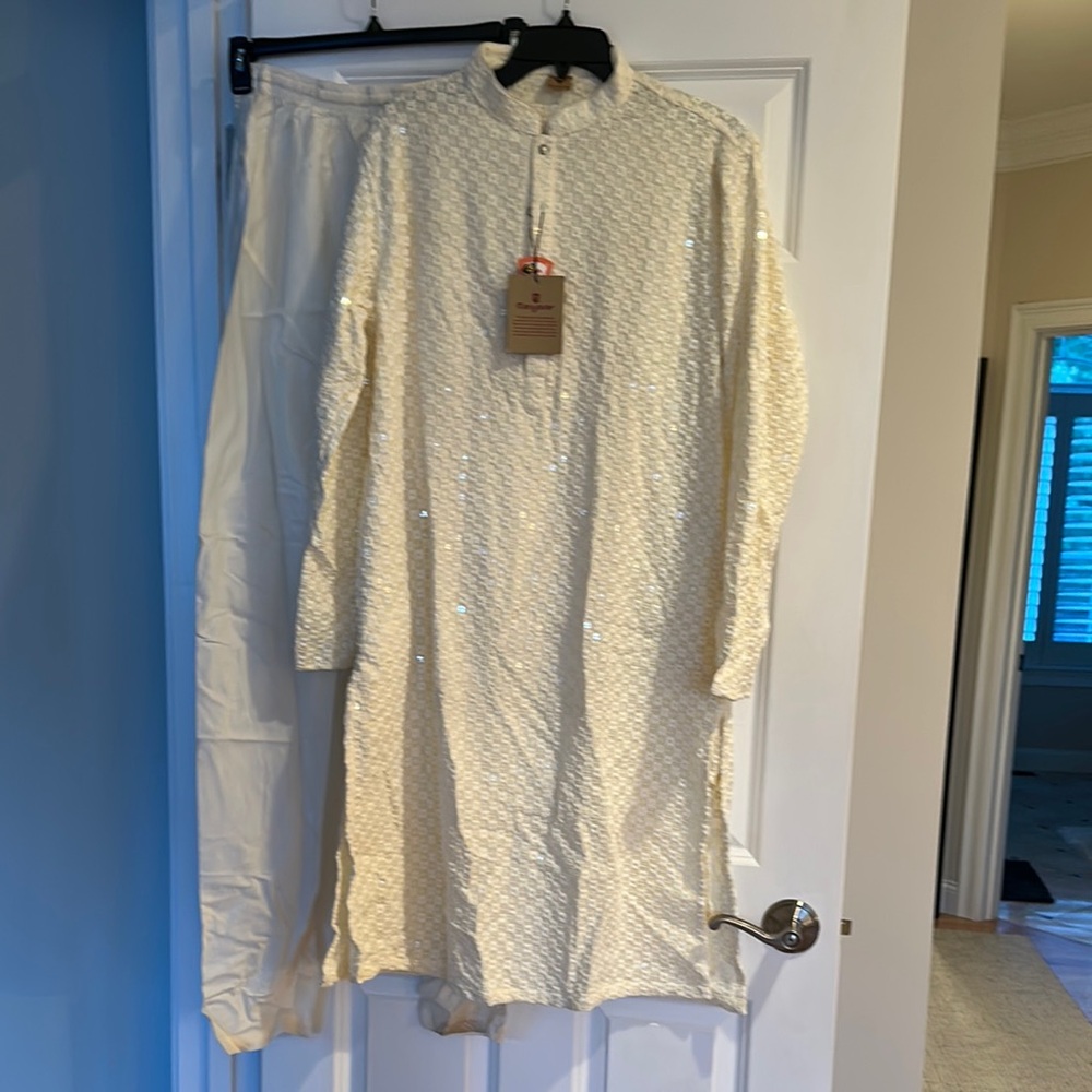 Elegant Cream Men's Shirt